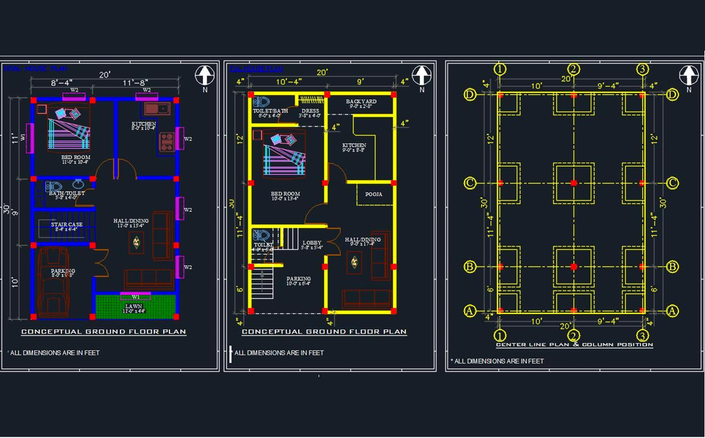 تصميم مخطط اوتوكاد معماري (للمتر)