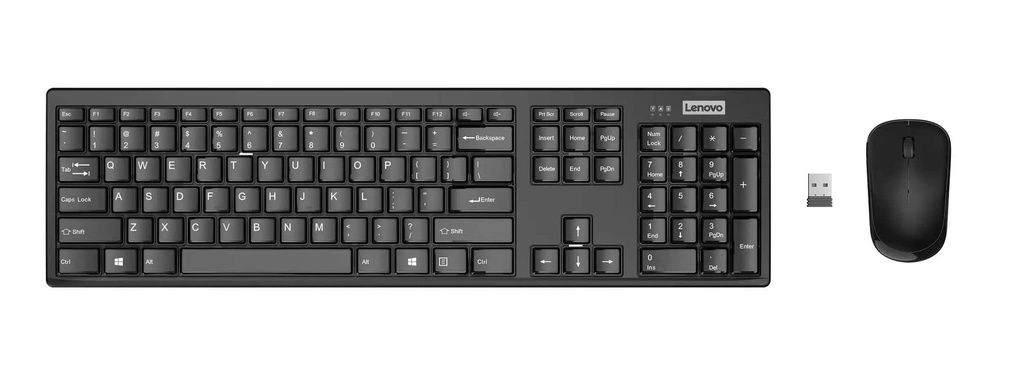 Lenovo 100 Wireless Combo Keyboard and Mouse 