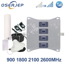مقوي شبكة الهاتف المحمول والانترنت Oserjep B20 800 900 1800 2100 2600MHz 2G 3G 4G + 4G